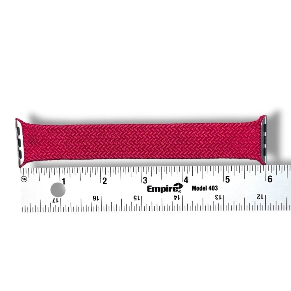 41mm Rasberry Braided Solo Loop - Size 8